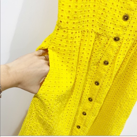 J. Crew midi sundress embroidered eyelets Sz 12 - Picture 6 of 8